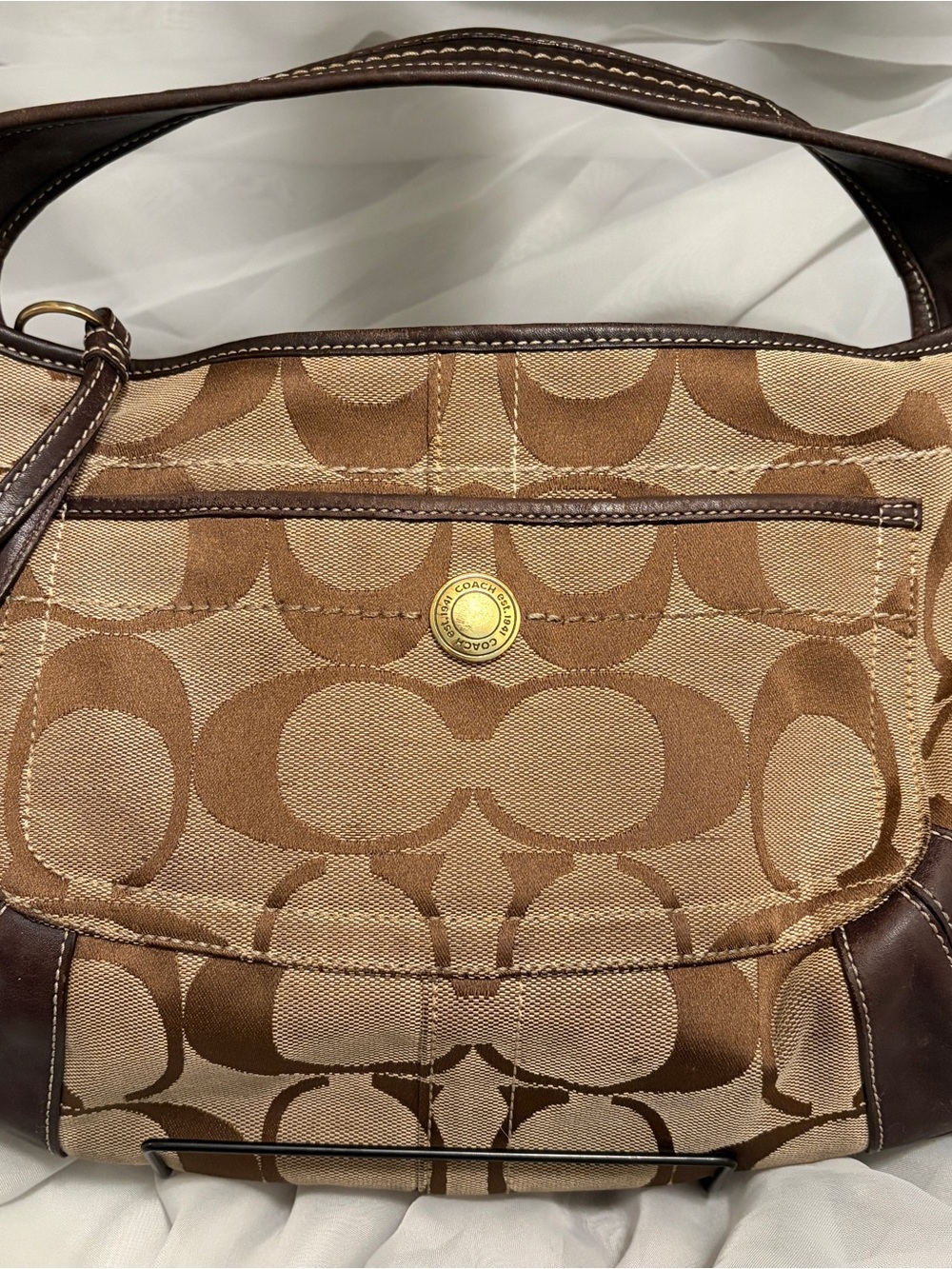 Vintage Y2K Coach Ergo Signature Hobo Bag 10764 Brown - Picture 2 of 10